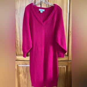 Vintage 1980s A.Milano long sleeve body con sweater dress